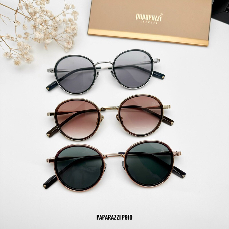Kính mát thời trang nam nữ, thiết kế mắt tròn kiểu dáng Hàn Quốc dễ đeo dễ phối đồ Paparazzi - Kính 