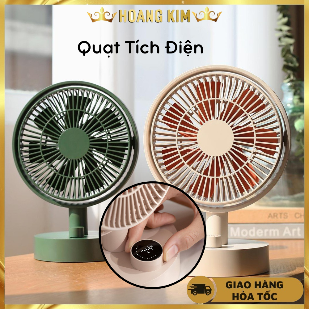 Quạt Mini Tích Điện Để Bàn Xiaomi Sothing Tích Hợp Màn Hình Led Hiển Thị Xoay 170 Độ, Công Suất 6W, Pin 2000mAh