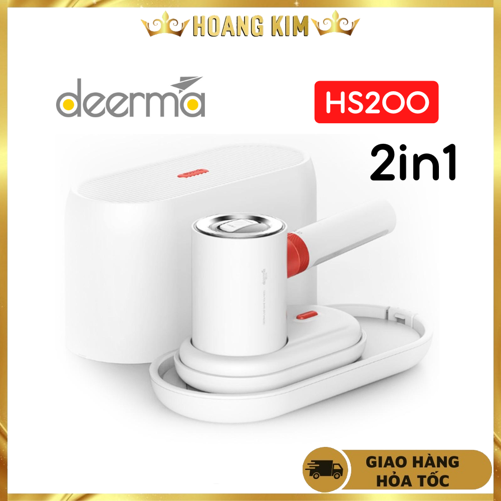 Bàn ủi hơi nước cầm tay Deerma HS200 2in1, Công suất 1000W, 5 lỗ phun hơi, Tự ngắt khi quá nhiệt, Làm phẳng nhanh chóng