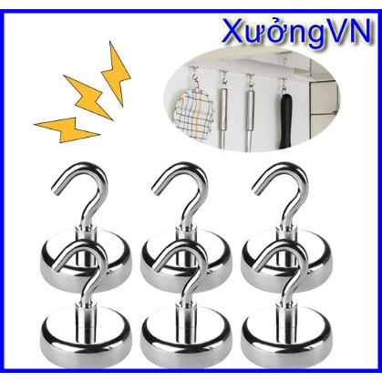 Ღ Móc từ tính mạnh mẽ móc nhiệm vụ nặng nề, Nam châm từ tính móc áo nhà bếp chìa khóa cốc treo phụ kiện
