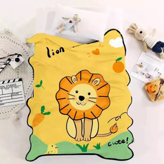 Chăn lông tuyết cho bé, chăn cho bé đi học, chăn mùa đông, chăn lông cừu in hình 2 mặt mềm mịn 100*140cm