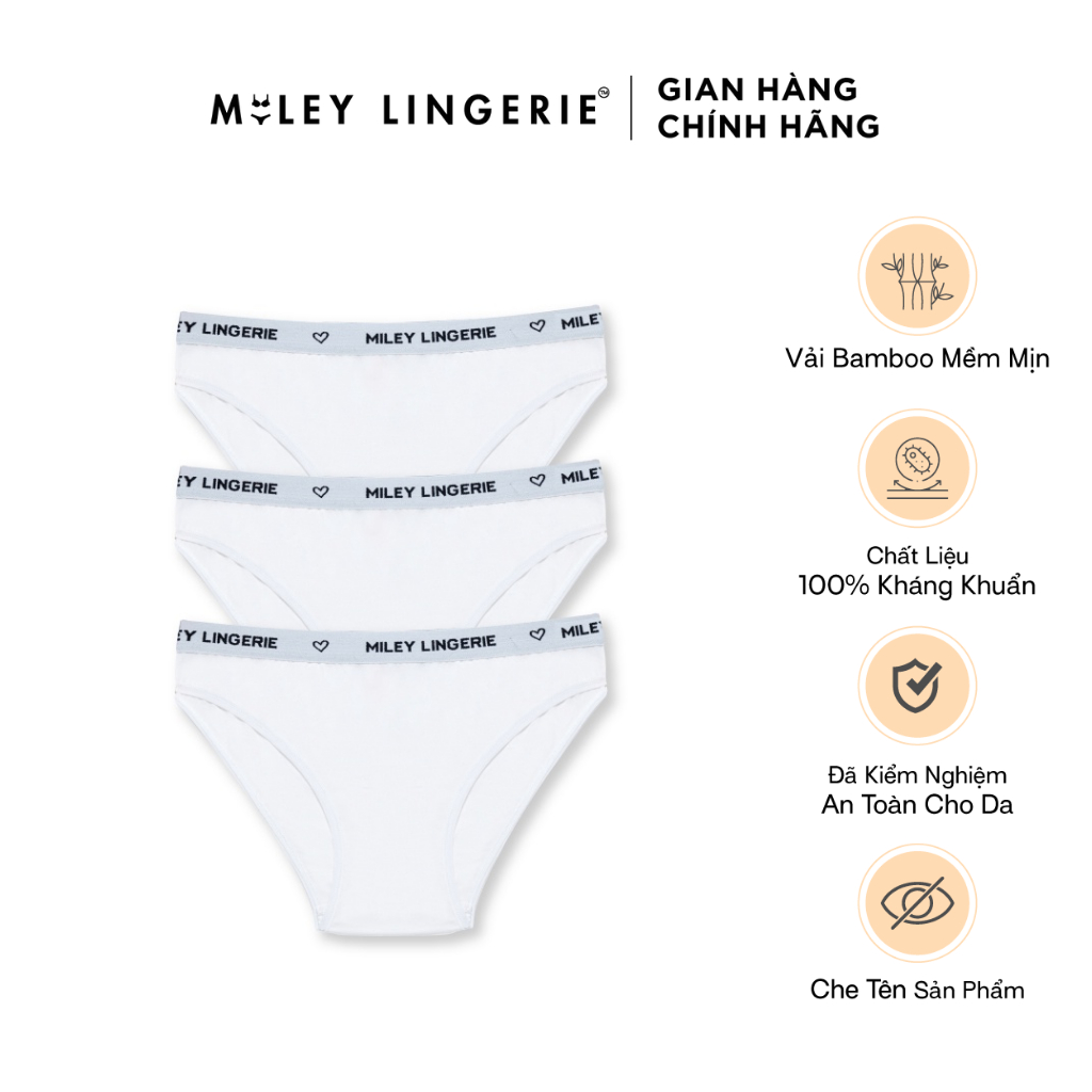 [QUÀ TẶNG 70K]Combo 6 Quần Lót Nữ Miley Lingerie Vải Sợi Bamboo Cao Cấp Miley Nature FBS0201-0101