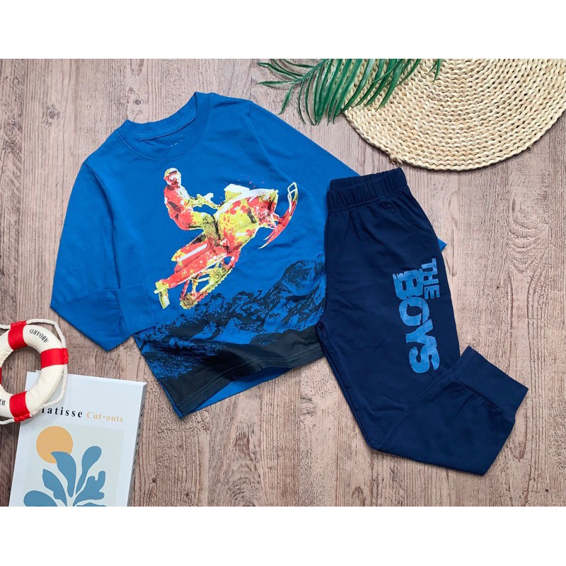 Bộ cotton bé trai hãnh Osh siêu đẹp cho bé trai từ 4-14y