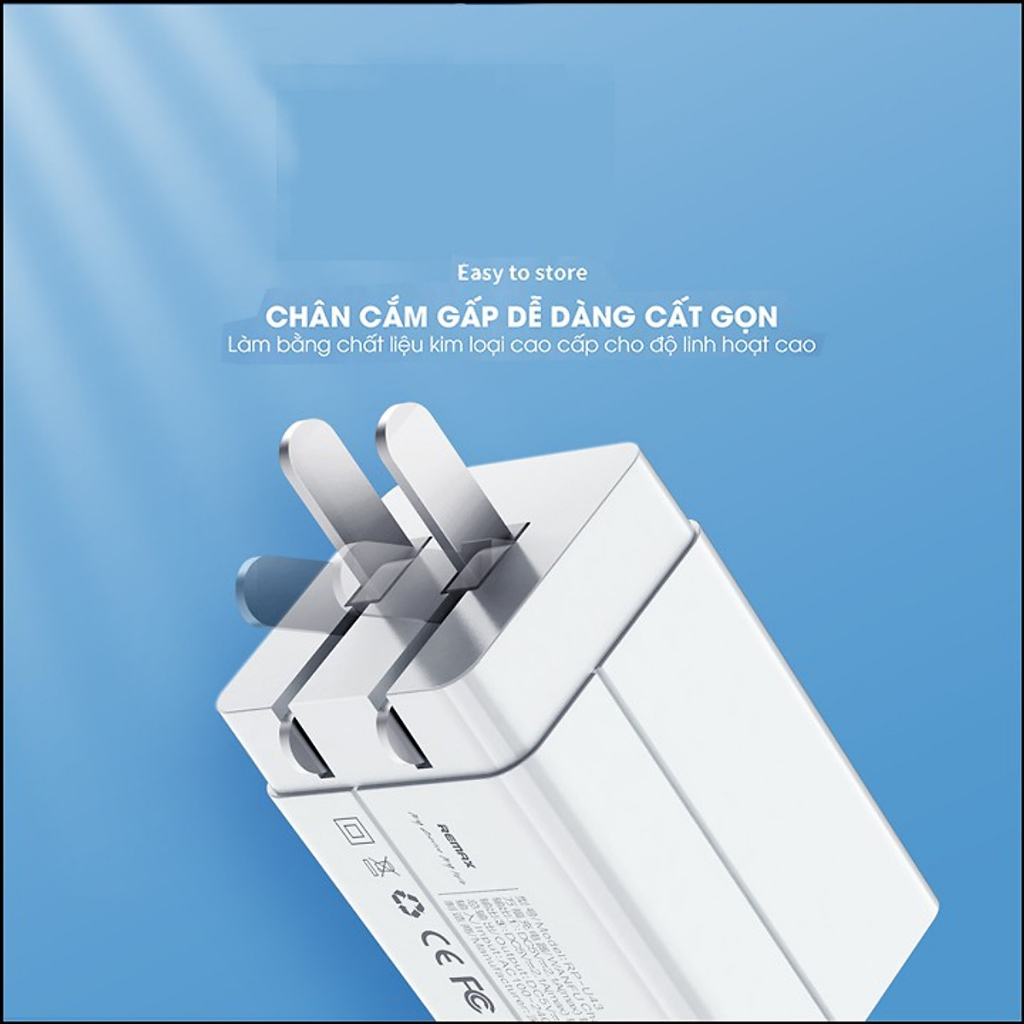 Cốc sạc nhanh đa năng Remax Wanfu RP-U43 4 cổng USB max 3.4A