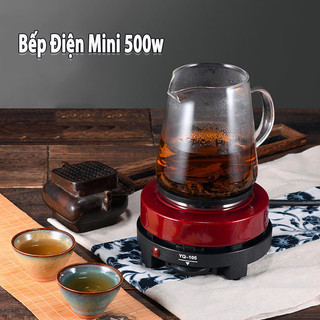 Bếp điện mini dùng cho ấm pha cafe moka pot, công suất 500w, không kén nồi, bếp điện pha trà, cafe, đun sáp
