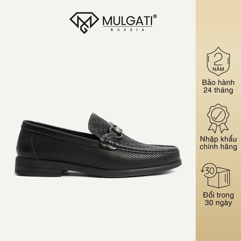 Giày lười nam MULGATI Horsebit Loafer da bò cao cấp dập lỗ - F268-8