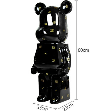 Gấu BearBrick-Mô hình tượng gấu BearBrick trơn loang trắng-Bụng phệ-80CM-decor trang trí nhà cửa,sang chảnh-đẹp,giá rẻ