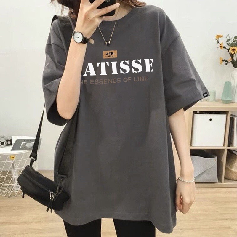 Áo thun phông nữ nam 3158 form rộng dấu quần KONOVA thoáng mát chất liệu cotton 2 chiều in chữ MATISSE