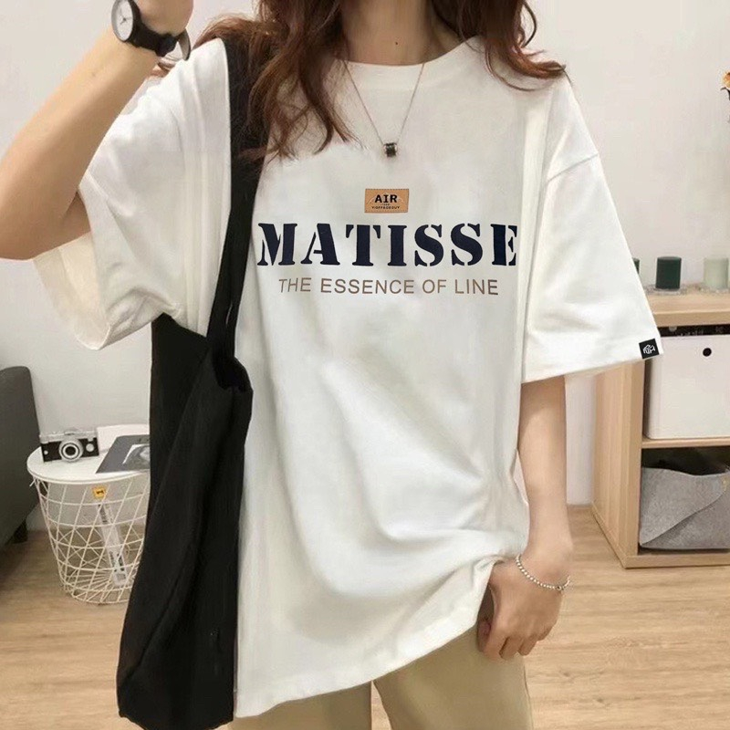 Áo thun phông nữ nam 3158 form rộng dấu quần KONOVA thoáng mát chất liệu cotton 2 chiều in chữ MATISSE
