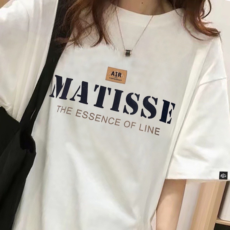 Áo thun phông nữ nam 3158 form rộng dấu quần KONOVA thoáng mát chất liệu cotton 2 chiều in chữ MATISSE