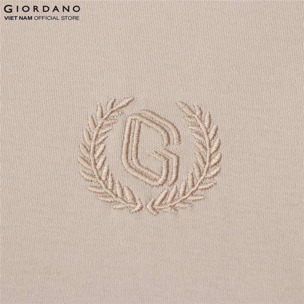 Áo Thun Nam Cổ Tròn Thêu Logo Liquid Touch Tee Giordano 01023246