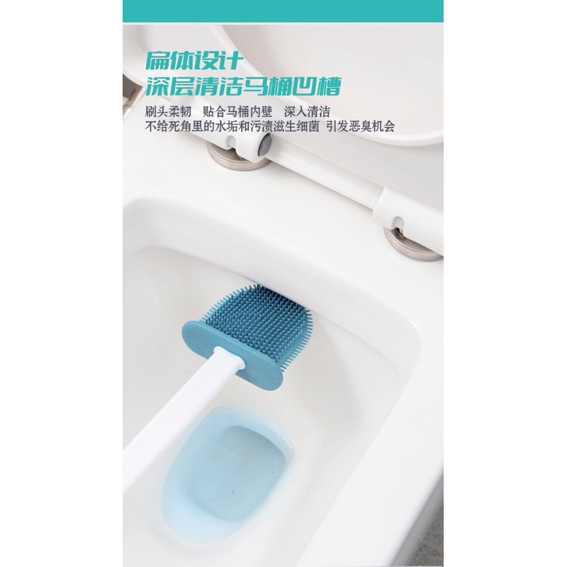 Bàn Chải Vệ Sinh Toilet Cán Dài 360 Độ° Set 3 Bàn Chải Silicone Dùng Vệ Sinh Nhà Tắm Tiện Dụng