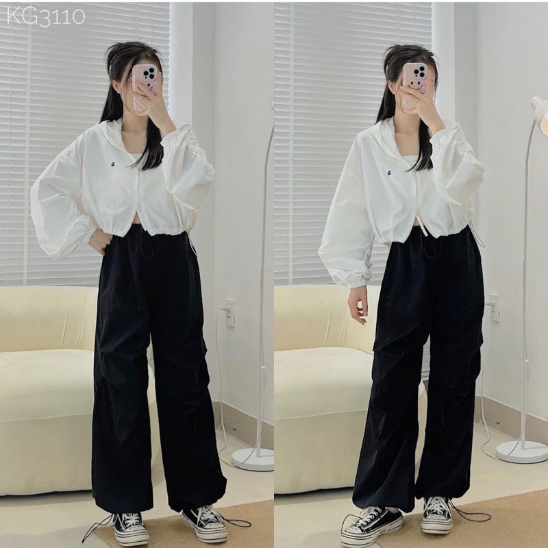 Áo khoác gió mỏng 1 lớp có nón logo