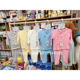 Bộ dài tay sơ sinh cài lệch Avaler vải thông hơi mới