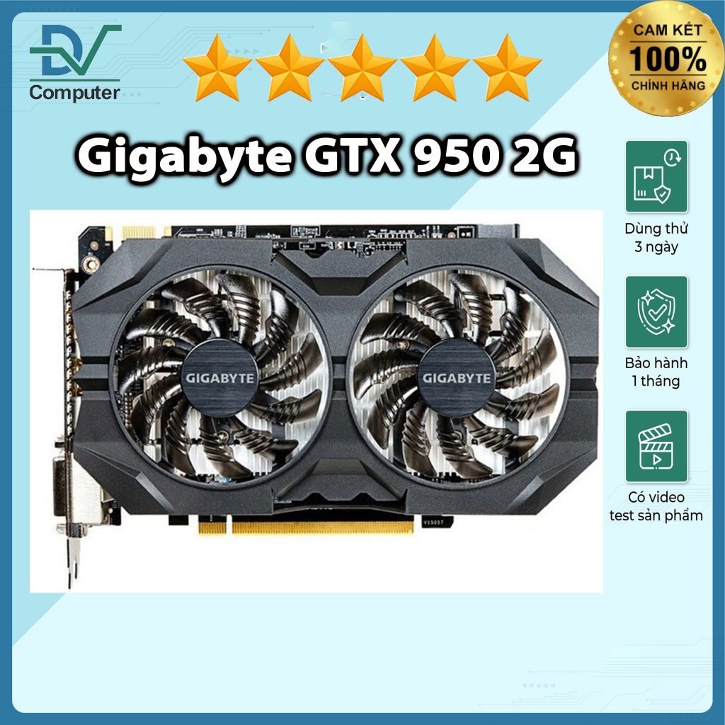 Gigabyte GTX 950,960 2G đẹp BH 1 tháng