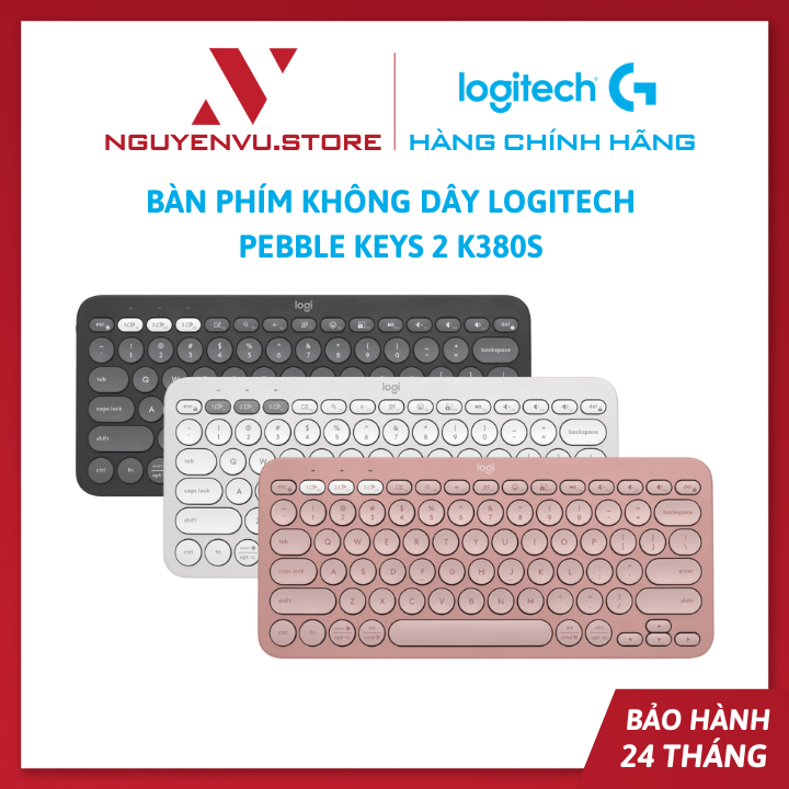 Bàn Phím Không Dây Logitech PEBBLE KEYS 2 K380S | Silent | Bluetooth - Hàng Chính Hãng