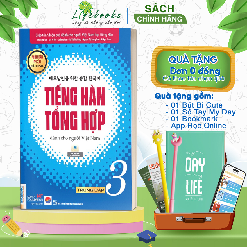 Sách Giáo trình tiếng Hàn tổng hợp dành cho người Việt Nam Trung cấp 3 bản 4 màu