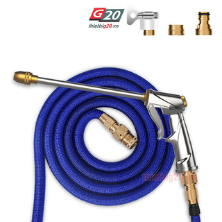 Bộ dây xịt co giãn, tăng áp vệ sinh gia đình, rửa xe, tưới cây GRX04 - Tùy chọn dây 7.5/15/22.5 mét