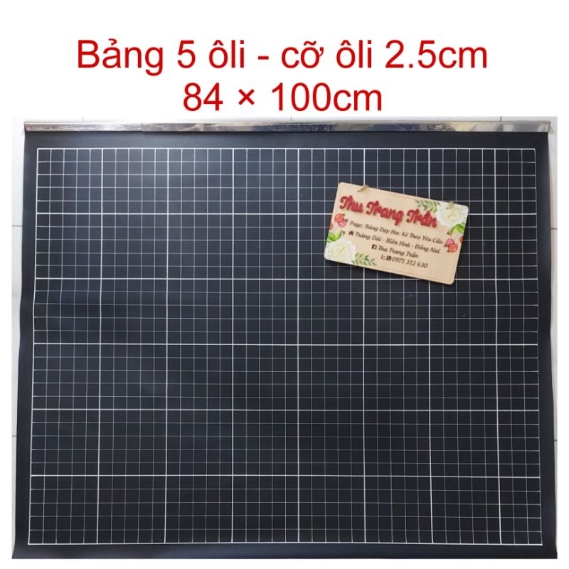 📚 Bảng 5 ôli - cỡ ôli 2.5cm - 84×100cm - ko nẹp