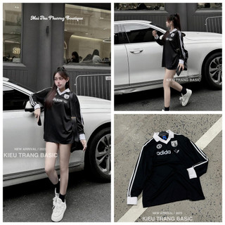 Áo Phông Áo Thun Nữ Áo Polo Tay Dài Dáng Thụng Cotton 40-70kg Bầu Bì 70kg Bon Chen Được mẫu AOPHONGPOLOADIDAS. TP275