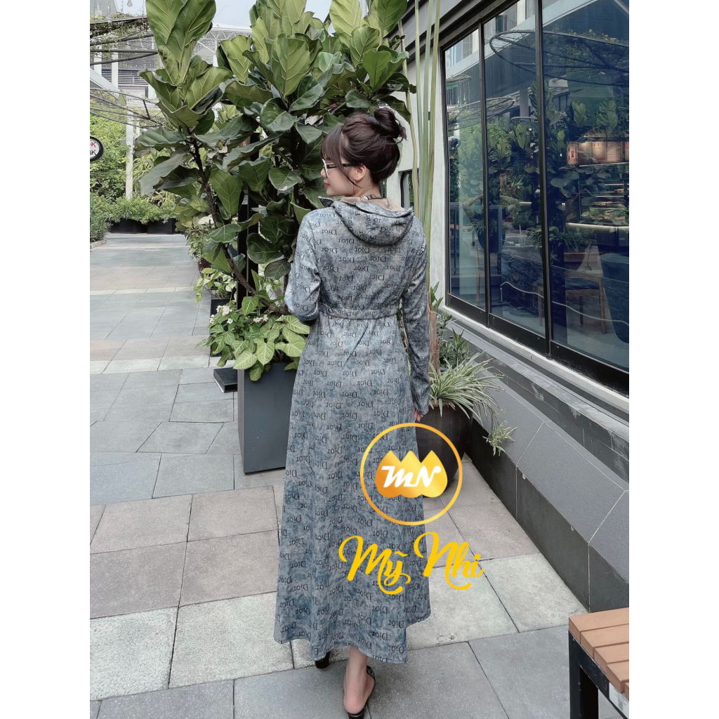 Áo chống nắng nữ toàn thân vải Umi dáng xòe không xẻ sau che kín chân thoáng mát mẫu mới 2022