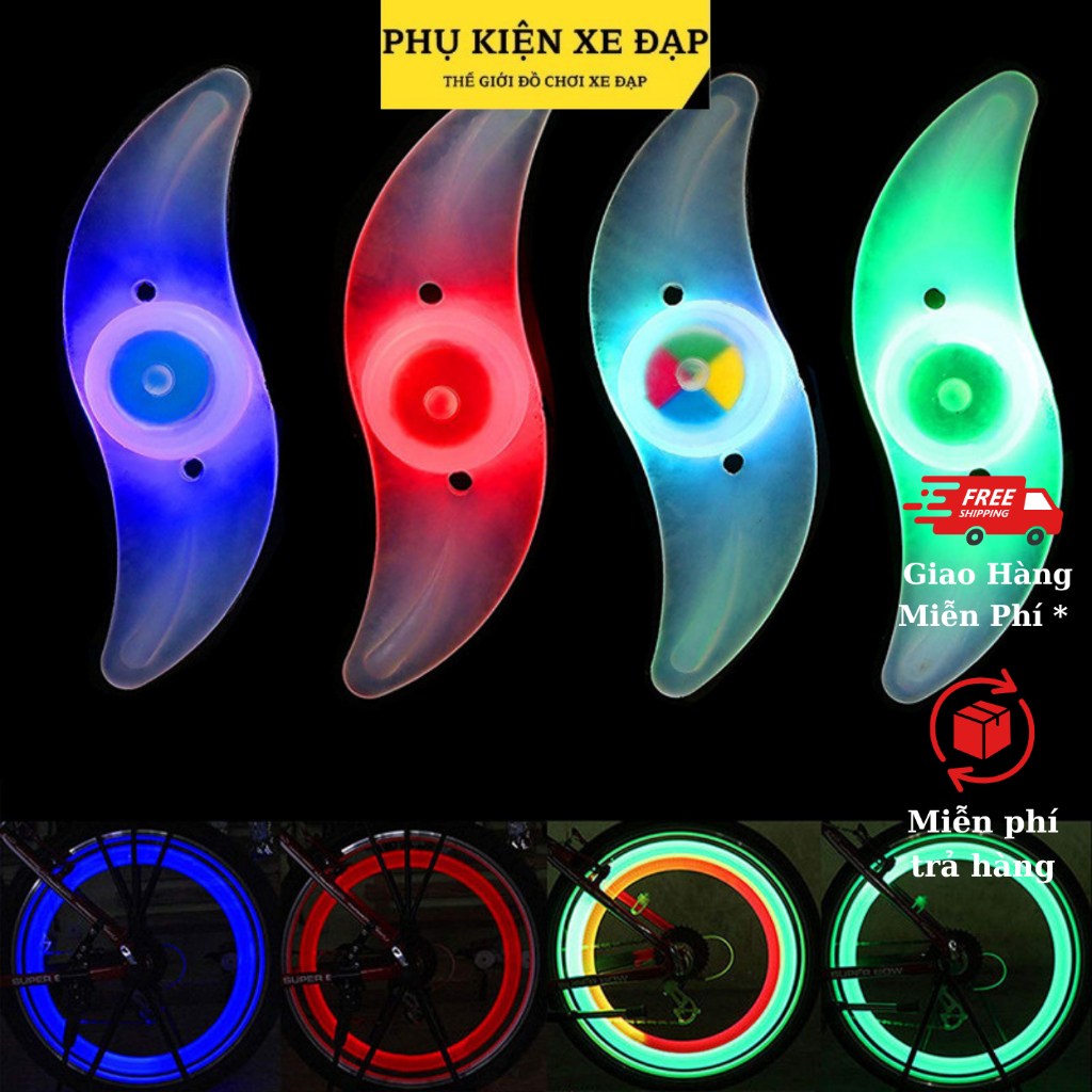 Đèn led gắn bánh xe đạp chống thấm nước 3 chế độ sáng VX02