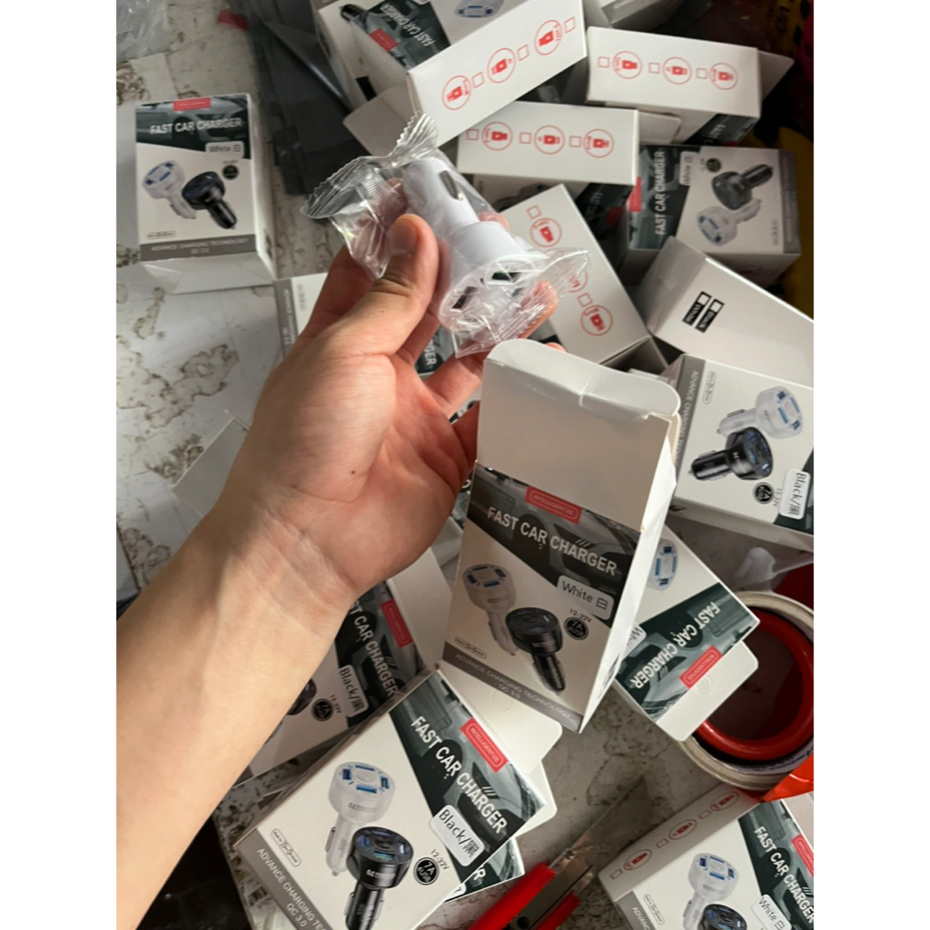 Tẩu Sạc Ô Tô Sạc Nhanh Quick Charge 66W 3.0 Có 4 Cổng Sạc Đèn Led cục sạc nhanh trên ô tô xe máy cho xiaom iphon samsung | BigBuy360 - bigbuy360.vn