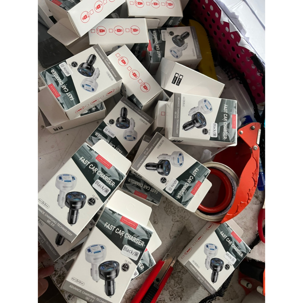 Tẩu Sạc Ô Tô Sạc Nhanh Quick Charge 66W 3.0 Có 4 Cổng Sạc Đèn Led cục sạc nhanh trên ô tô xe máy cho xiaom iphon samsung | BigBuy360 - bigbuy360.vn