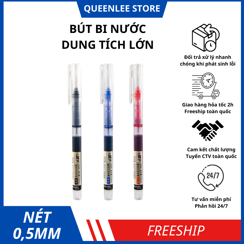 Bút Bi Mước Dung Tích Lớn Viết TRơn Mựuc Ra Đều VTLSHOP