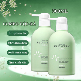 [Kho Hồ Chí Minh] Combo Dầu Gội Và Dầu Xả Nước Hoa Muối Biển Flowery Nuôi Dưỡng Bảo Vệ Tóc Chắc Khỏe 500ml