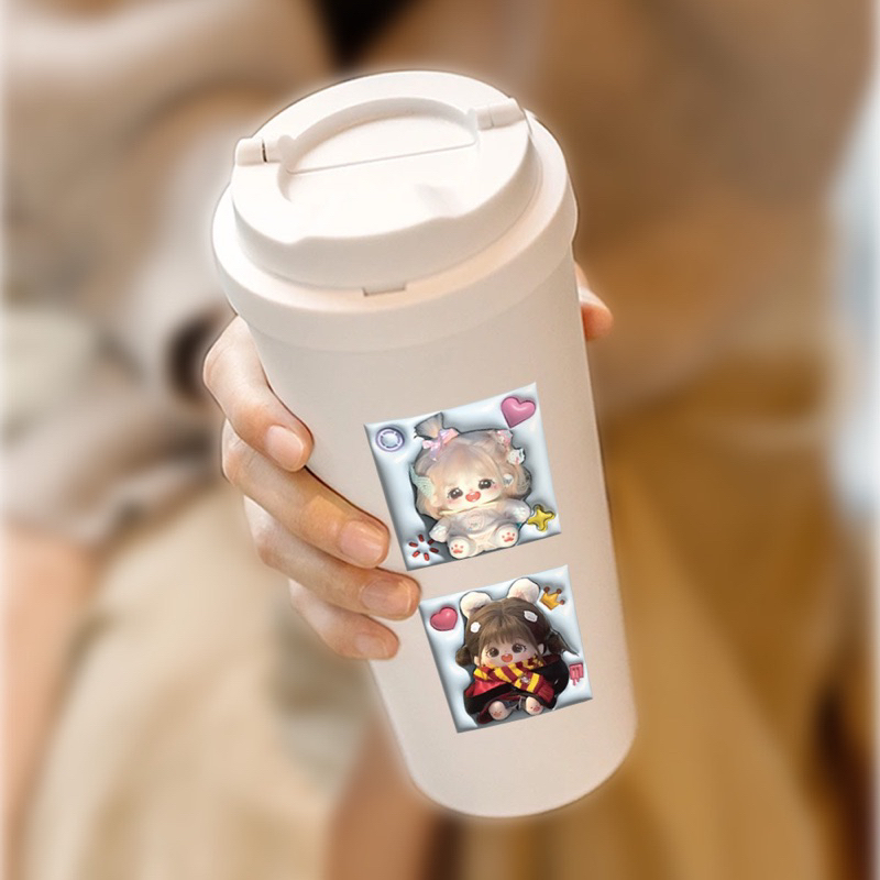 Bộ 63 Miếng Dán Búp Bê 3D Bằng Cotton Sanrio Trang Trí Vali / Điện Thoại / Laptop / Sổ Tay Cho Bé