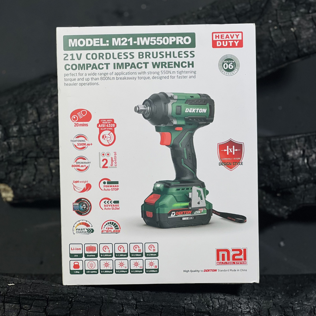 Thân Máy Siết Bulong Dekton M21-IW550PRO / Brushless / 4 Cấp Tốc Độ / Chân Pin Makita Phổ Thông