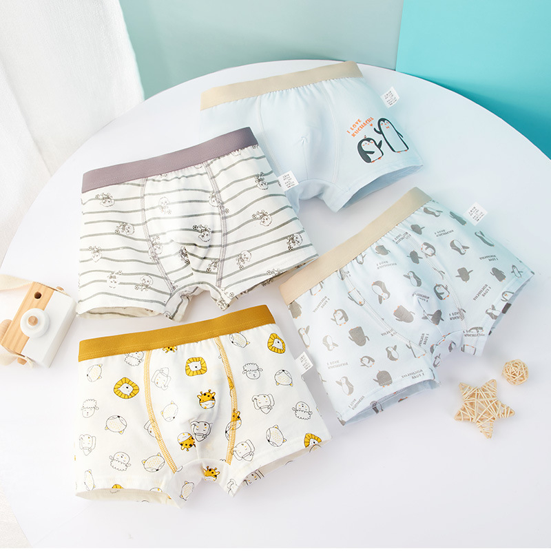 Quần sịp bé trai size đại sét 4 chip đùi trẻ em nam từ 9 đến 43kg