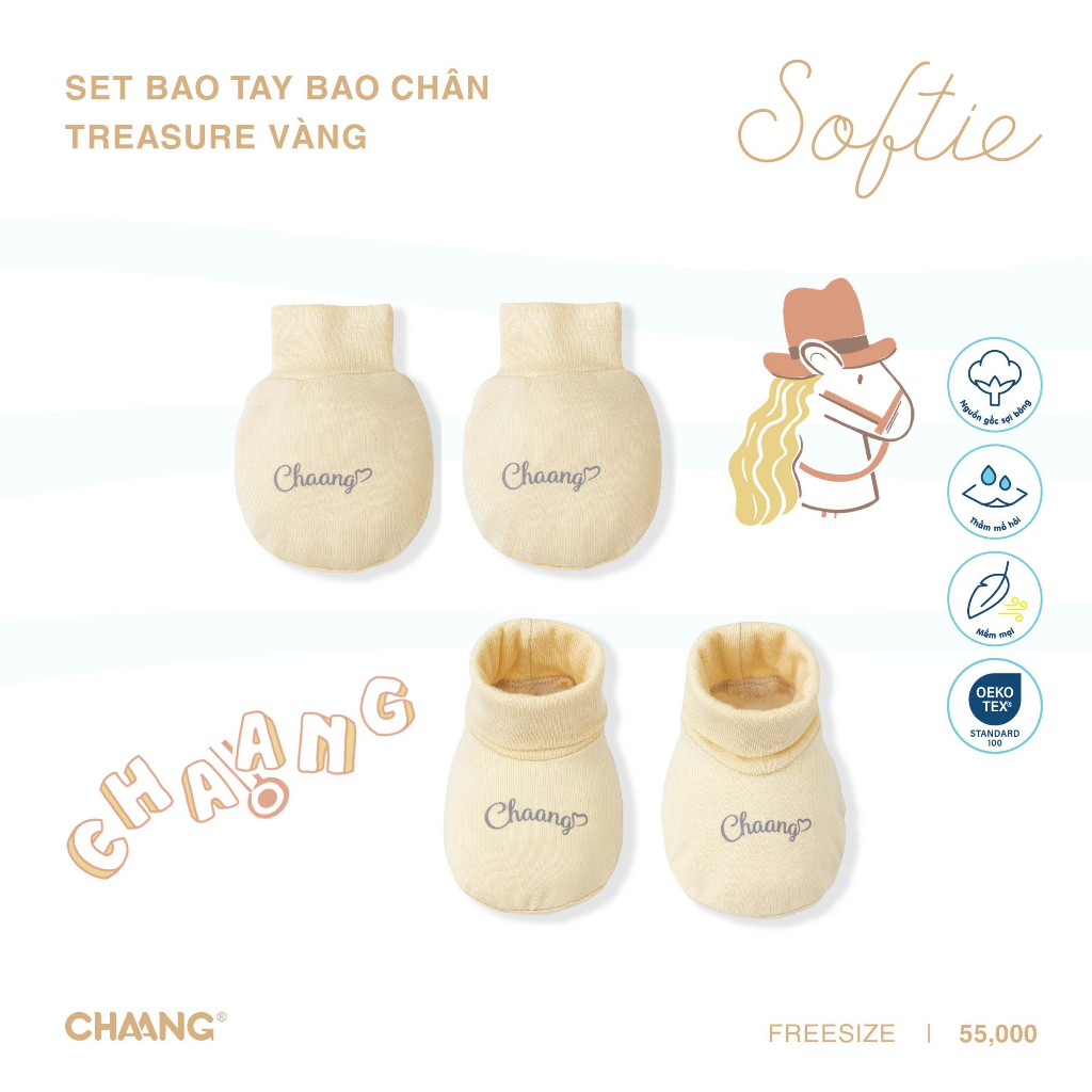 Chaang set bao tay bao chân Treasure bảo vệ em bé AW2023D10