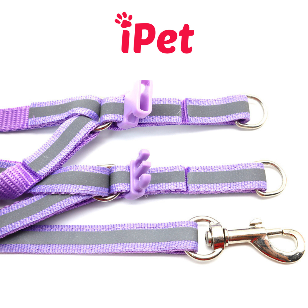 Dây Dắt Kèm Đai Người Dạ Quang Cho Thú Cưng Chó Mèo Dưới 5kg - iPet Shop
