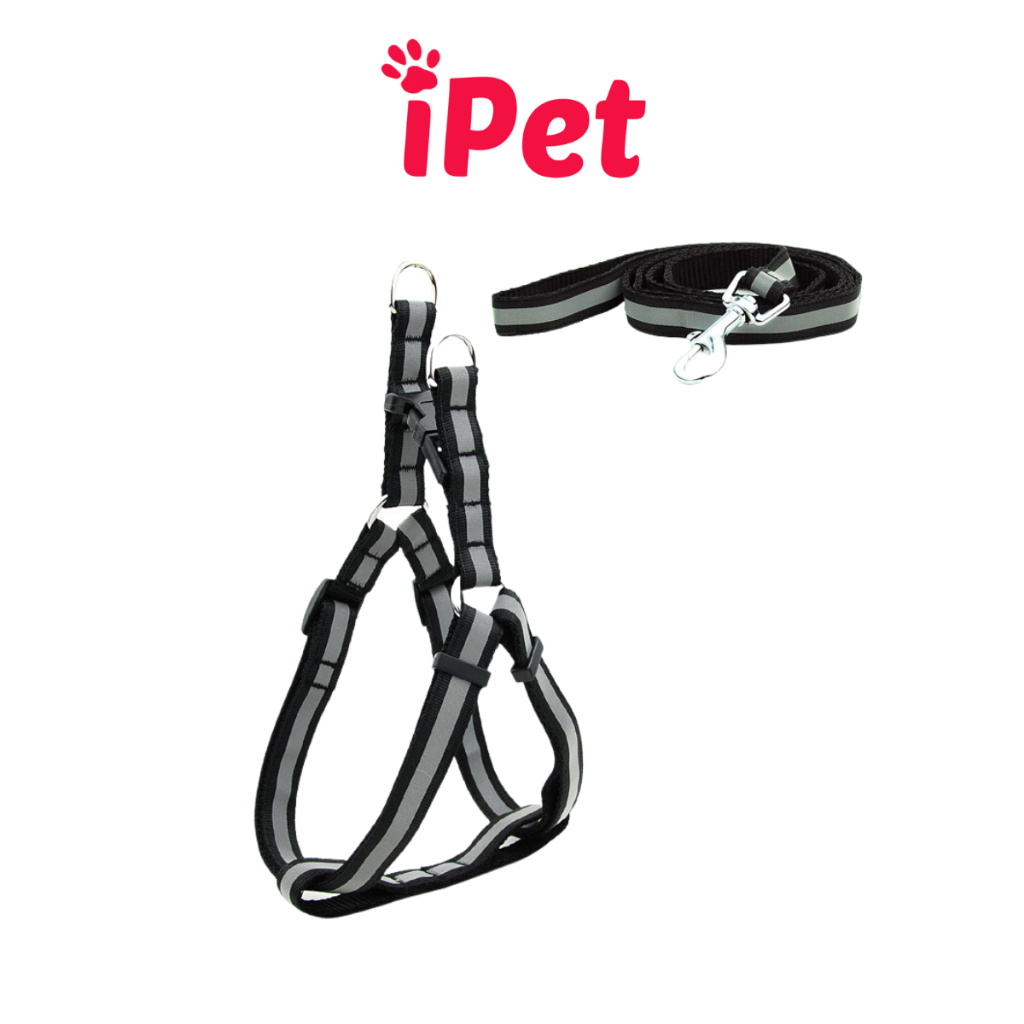 Dây Dắt Kèm Đai Người Dạ Quang Cho Thú Cưng Chó Mèo Dưới 5kg - iPet Shop