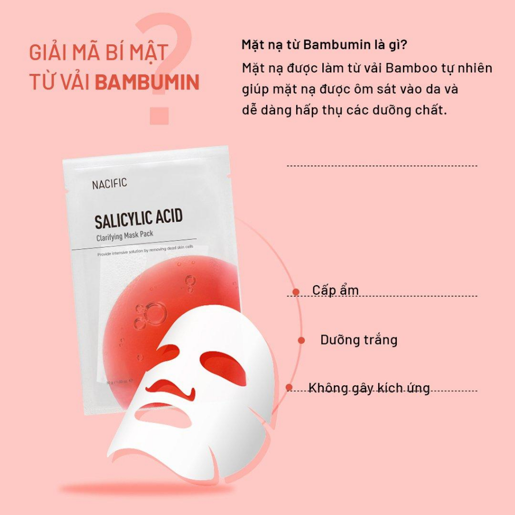 Combo 10 pcs Nacific Mặt nạ Salicylic Acid Clarifying Mask Pack 30g