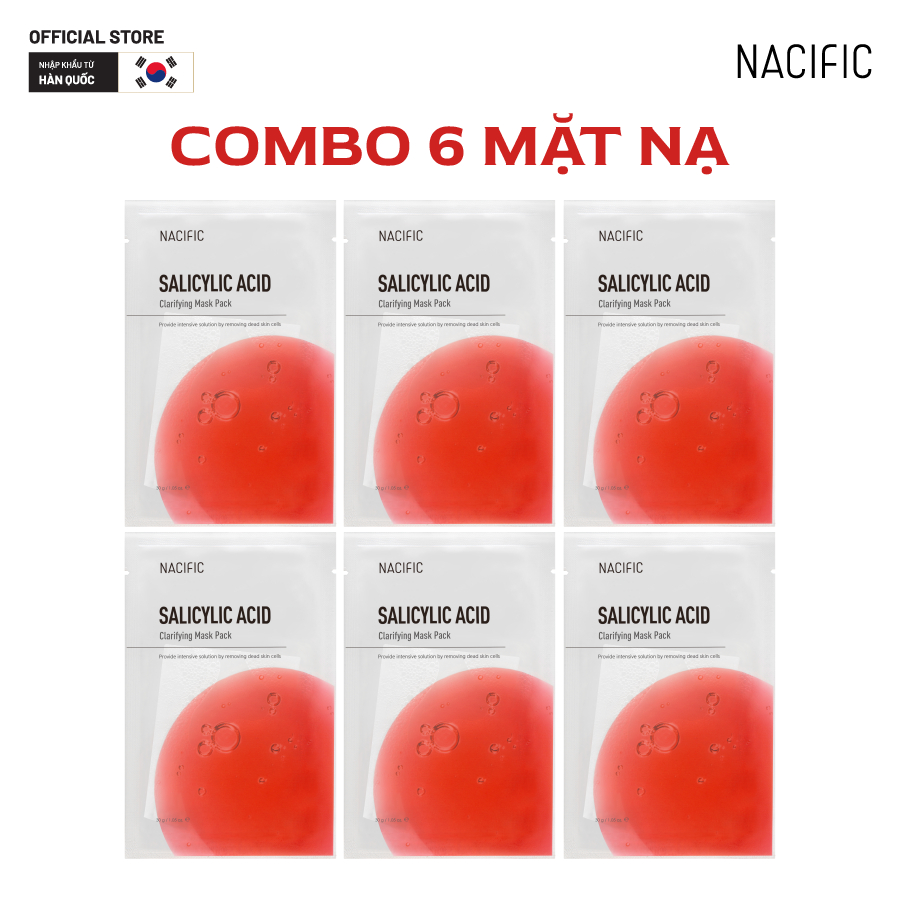 [QUÀ TẶNG KHÔNG BÁN] Combo 6 Nacific Mặt nạ Mask Pack ngẫu nhiên 30g