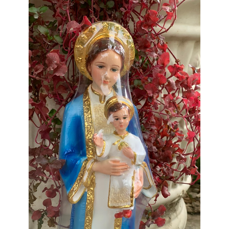 Tượng Mẹ La Vang 38cm Thiếp Vàng.