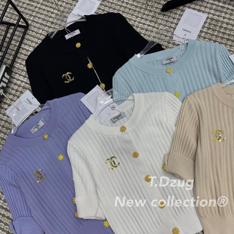 Áo len cộc gập tay mtg khuy đồng QCL1