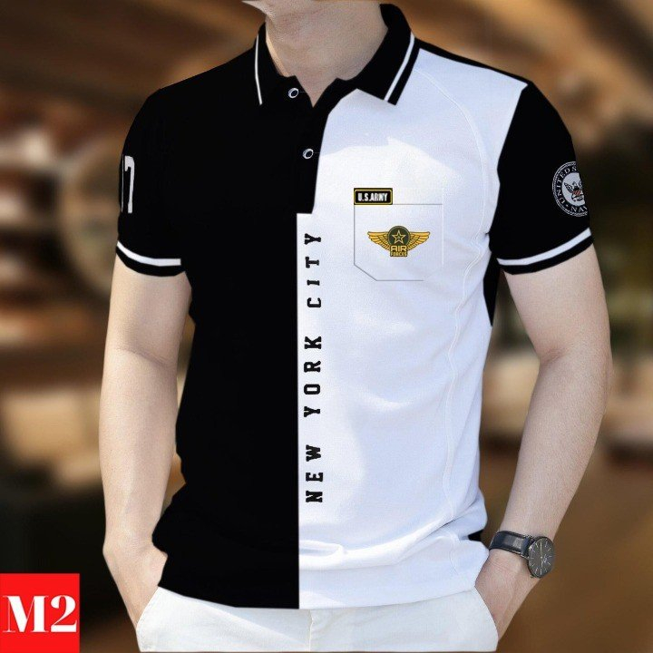 Mẫu 19 , Áo PoLo Họa Tiết Hoa Văn Tay Ngắn In Hình Phong Cách Mỹ , Chất Liệu Vải Mát , Thời Trang Mùa Hè Dành Cho Nam