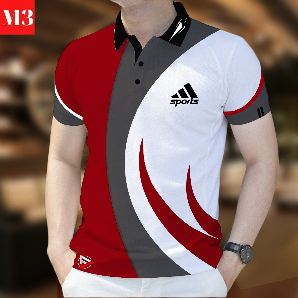 Mẫu 18, Áo PoLo Họa Tiết Hoa Văn Tay Ngắn In Hình Phong Cách Mỹ , Chất Liệu Vải Mát , Thời Trang Mùa Hè Dành Cho Nam