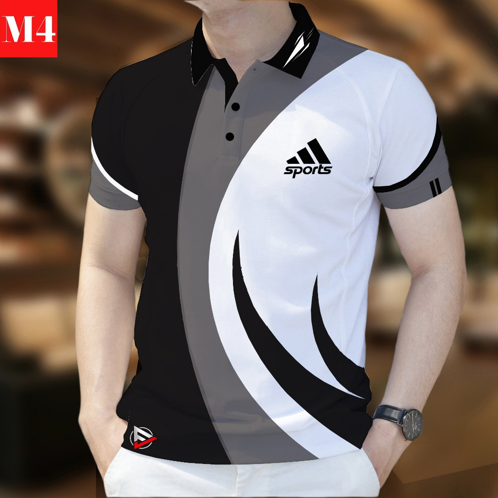 Mẫu 18, Áo PoLo Họa Tiết Hoa Văn Tay Ngắn In Hình Phong Cách Mỹ , Chất Liệu Vải Mát , Thời Trang Mùa Hè Dành Cho Nam