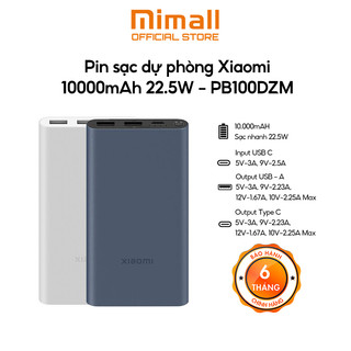 Pin sạc dự phòng Xiaomi Mi Gen 4 Dung lượng 10000 mAh | Công suất 22.5W | Hỗ trợ sạc nhanh - Bảo hành 6 tháng