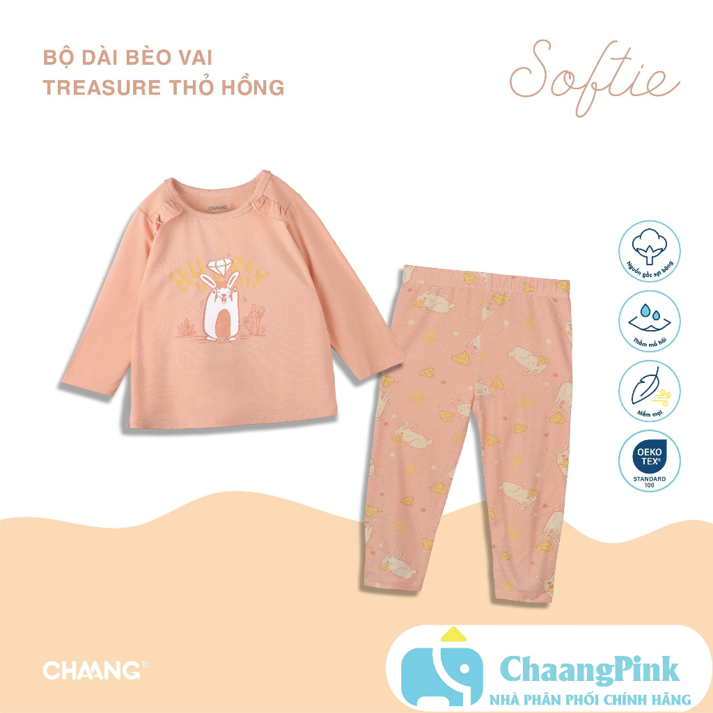 Chaang bộ dài bèo vai bé gái Treasure AW2023D09