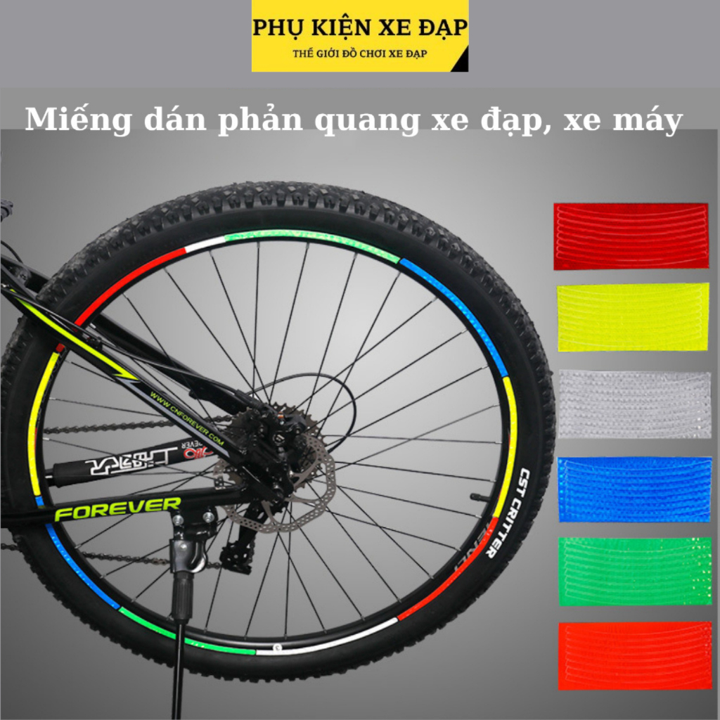 Dán phản quang cho vành xe đạp, phản quan xe máy