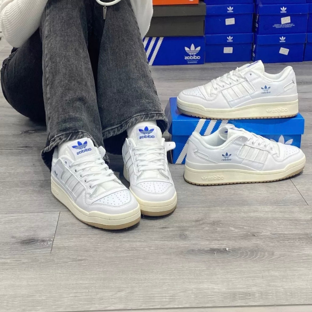 Giày Thể Thao_Adi_das_ Forum 84 Xanh Trắng , Giày thể thao nam nữ Adidas Forum Phối Màu / Hàng Hottrend
