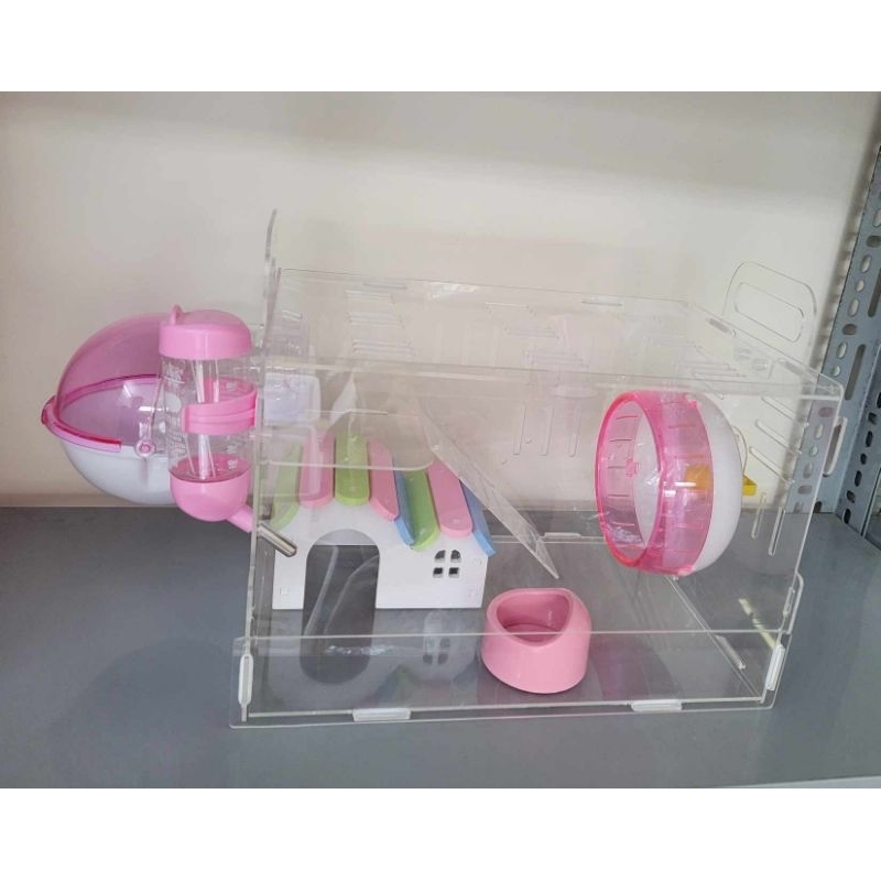 Lồng mica hamster 1 tầng. kích thước 30x20x20cm