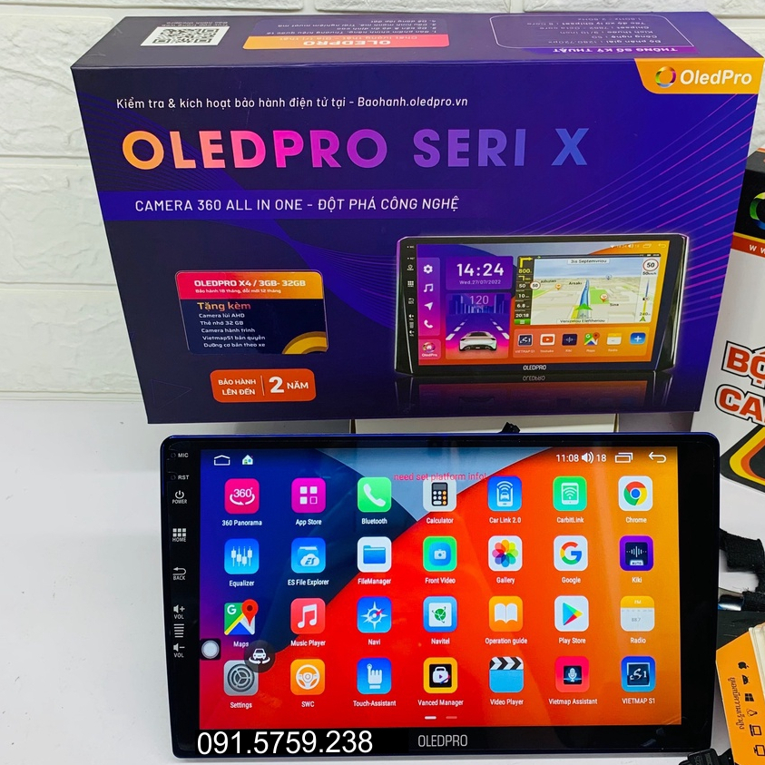 Màn Hình DVD Android OledPro X8 Ram6G Rom 128G Chip 8*2.0Ghz Đỉnh Cao Công Nghệ