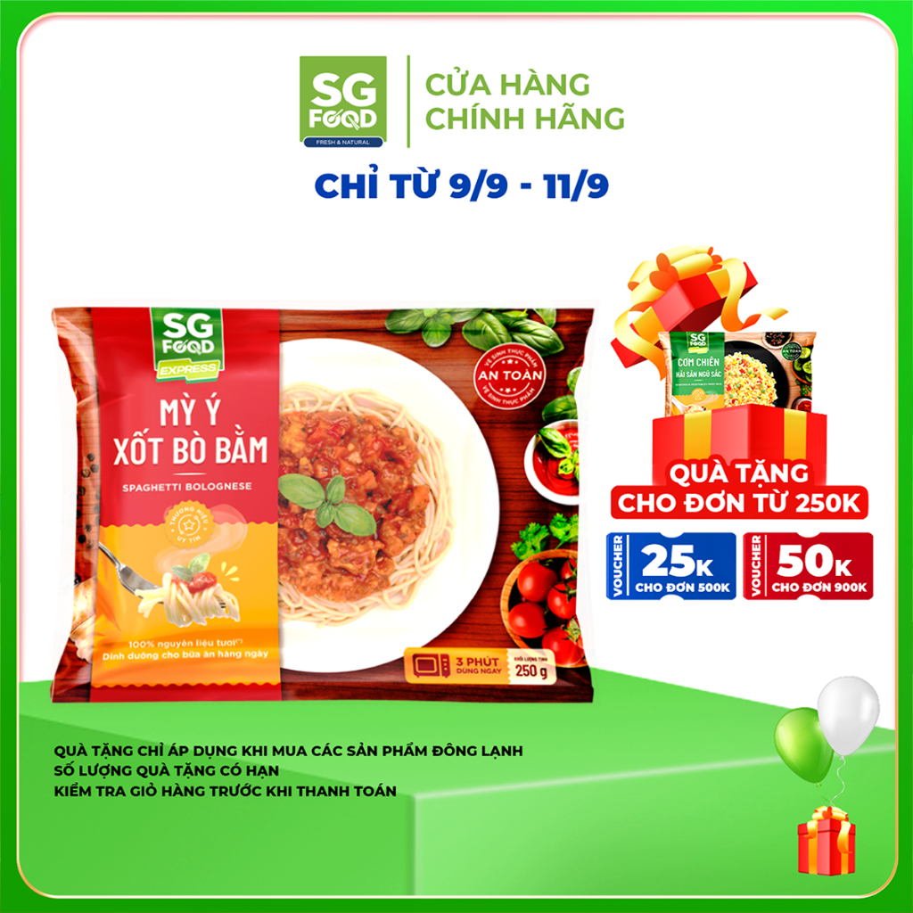 Mỳ Ý Xốt Bò Bằm SG Food 250g